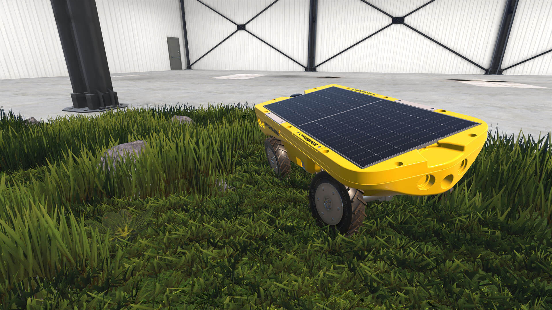 Représentation 3D Robot Tondeur, Vitirovers